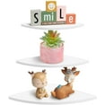 thumbnail image 3 of 3pcs Corner Wall Shelf White 3 Tier Floating Corner Shelf Wall Shelf, 3 of 5