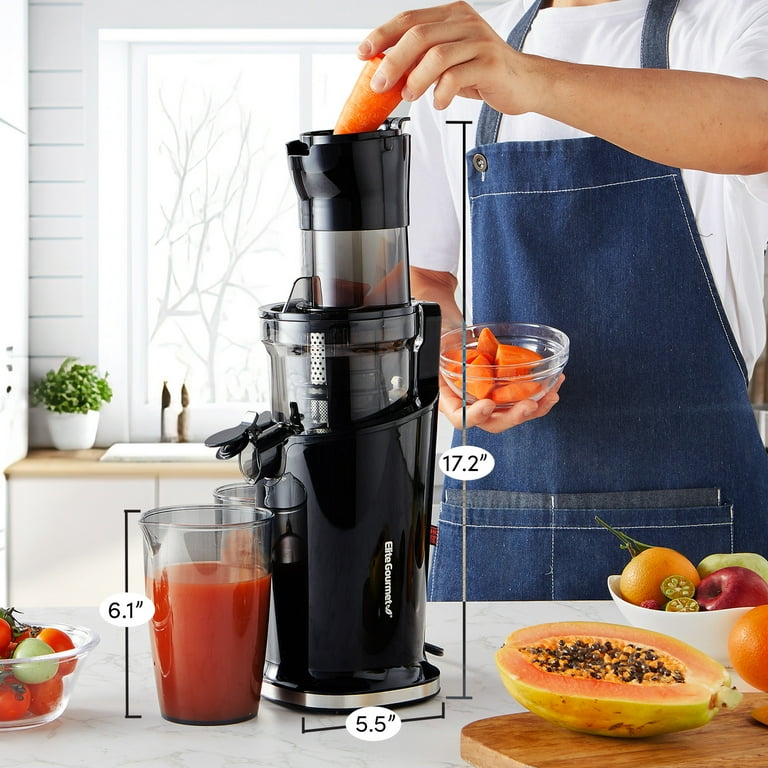 Elite EJX017 Black Mastication Slow Juicer 27oz - Walmart.com