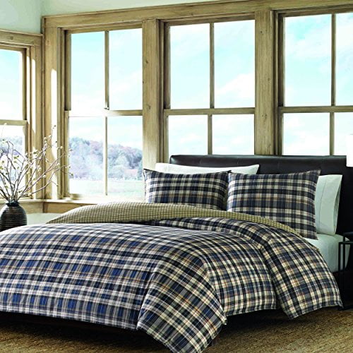 Eddie Bauer Port Gamble Comforter Set King Blue 3 Piece