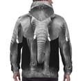 thumbnail image 7 of Picia Indian Elephant Pattern Casual Men's Hoodie - Lightweight Hooded Sweatshirt with Kangaroo Pocket, Comfortable Pullover for Everyday, Travel-Large, 7 of 7