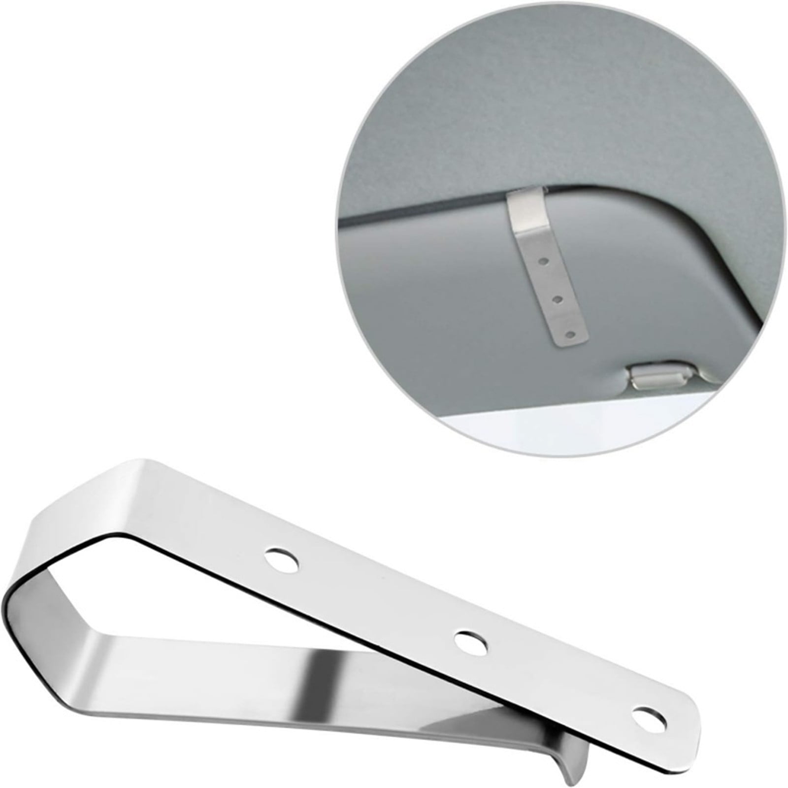 2-Pack Stainless Steel Visor Clip for Garage Door Opener Remote, Universal Sun Visor Holder Compatible with LiftMaster Chamberlain Craftsman Models 892LT 894LT 893LM 973LM 371LM