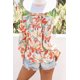 thumbnail image 2 of ABPHQTO Blusa de manga larga cruzada con estampado floral para mujer, 2 of 5