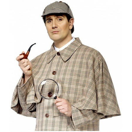 Sherlock Holmes Costume Kit With Pipe And Magnifying