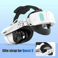 thumbnail image 4 of Elite Strap with Battery for Meta Quest 3, 10000mAh Battery Pack Head Strap, Adjustable VR Accessories to Reduce Pressure & Extend Playtime-White, 4 of 7