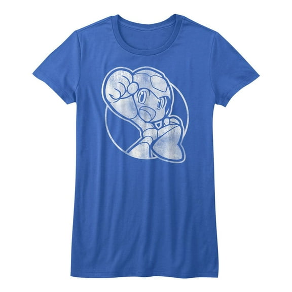 Mega Man Fist Pump Royal Junior Women's T-Shirt