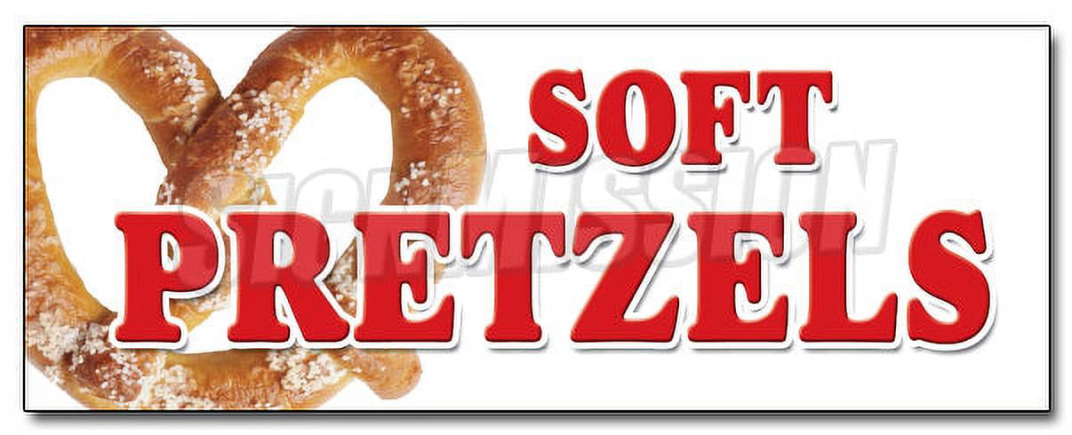 Pretzels Soft Fresh Food Truck Concession Stand Restaurant Vinyl Sign Decal 14" 