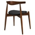 thumbnail image 3 of Hawthorne Chaise d'Appoint Collection en Noyer Foncé et Noir (Lot de 2), 3 of 4