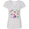 thumbnail image 3 of Inktastic Day of the Dead Owl Sugar Skulls and Guitar Women's V-Neck T-Shirt, 3 of 5