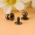 thumbnail image 5 of 20 Piezas Botón De Remache - Cabeza Redonda Botón De Remache De Uñas De Cobre Sólido Para Reparación De Ropa, Denims, Chaquetas, Faldas Accesorios De Cuero Para Bricolaje (bronce De 8 * 6 Mm), 5 of 5