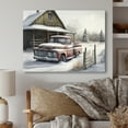 thumbnail image 2 of Designart Old Truck At The Barn In Winter I Canvas Wall Art, 2 of 5