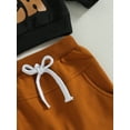thumbnail image 5 of Toddler Baby Boy Halloween Outfits Pumpkin Patch Babe Print Long Sleeve Sweatshirt and Elastic Pants for Thanksgiving 2 Piece Clothes, 5 of 7