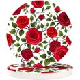 thumbnail image 1 of SPEKSEE Red Rose Print Ceramic Car Interior Coasters 2 Pack, Anti Slip 2.56 Inch Absorbent Cup Mat Interior Accessories Fit for Most Cars, 1 of 7