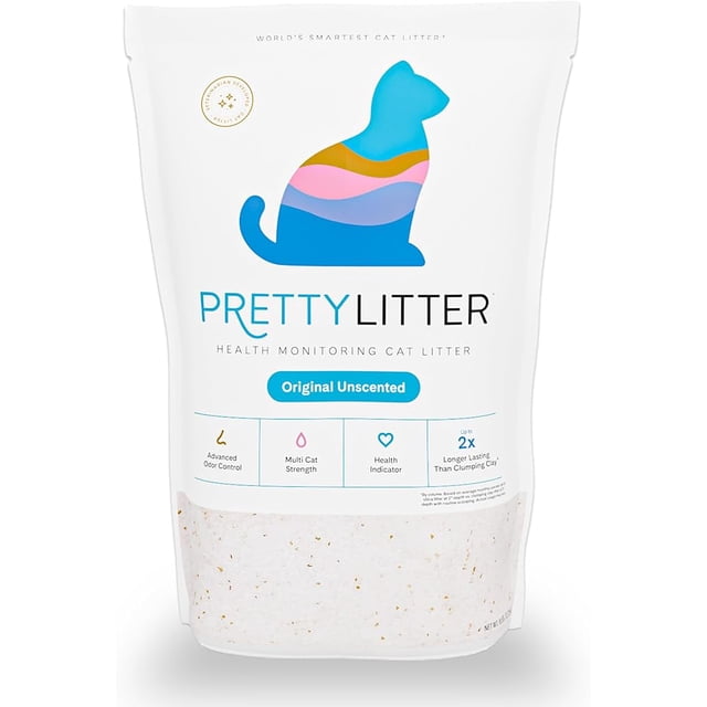 Pretty Litter Health Monitoring Cat Litter, Unscented, 8-lb bag