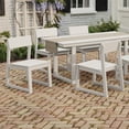 thumbnail image 3 of WestinTrends Paloma Modern HDPE Outdoor Armless Patio Dining Chairs (Set of 2), White, 3 of 15