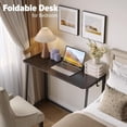 thumbnail image 3 of Small Foldable Computer Desk Writing Study Desk Easy Assembly Space-Saving Foldable Laptop Table Writing Workstation for Home Office, 3 of 5