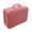 Pink S, variant on Fiocias Woven Suitcase Imitation Rattan Storage Basket Portable Rustic Picnic Hamper for Pink S