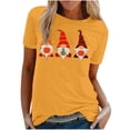 thumbnail image 1 of Blusa de manga corta con estampado de otoño y cuello redondo informal de verano para mujer Pompotops hfajkhk140000, 1 of 4