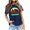 0629LiNavy1, variant on Wang6 Women's Plus Size Graphic Tees Summer Western Cowboy Printed Printed Loose Fit Tops Trendy Short Sleeve Going out T Shirts 0629LiNavy1 XL