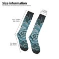 thumbnail image 2 of Naloa Blue Color Cactus Thigh High Socks Extra Long Stretchy Sock Women Over Knee High Opaque Stocking Daily Wear, 2 of 6
