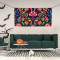 thumbnail image 2 of Zufioo Colorful Floral Embroidery Mexican Print Holiday Banners, Party Banners, Hanging Flags, Bar Shopping Mall Garden Wall Decorations, Holiday Decoration Supplies-Medium, 2 of 8