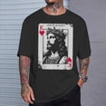 thumbnail image 2 of Men's Jesus Is King Graphic T-Shirt, Christian King of Hearts Card Design Tee, Religious Faith Shirt, Casual Short Sleeve, 2 of 2