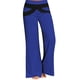 thumbnail image 3 of Pantalones de mujer Pantalones deportivos de patchwork Pantalones de chándal casuales de pierna ancha sueltos, Azul, XXL Methold AP002168-17, 3 of 5