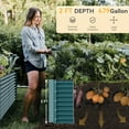 thumbnail image 4 of Dextrus Large Outdoor Metal Raised Garden Bed Kit, Equipped with 2 Gloves, Ground Nails, Support Rod & Safe Edge Curling Design, Ideal for Vegetables, Flowers, and Plants-8x4x2ft ,Green, 4 of 4