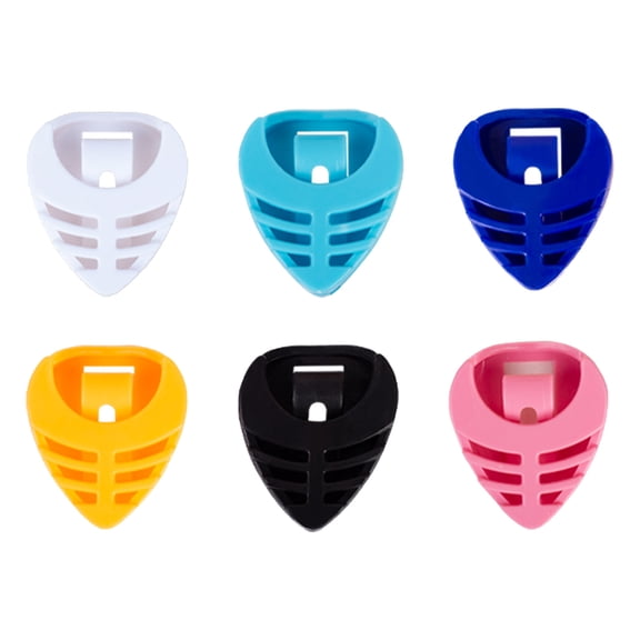 6Pcs Guitar Pick Holders Plastic Stick-on Guitar Pick Case Convenient Picks Placement Electric Guitar Accessories