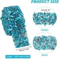 thumbnail image 2 of PH 1.1 Yard Rhinestone Trim 1.3" Hot fix Ribbon Blue Rhinestone Appliques Imitation Gemstone Beaded Iron On Applique for Hair Pins Collar Hat Dresses Clothing Decor Blue, 2 of 9