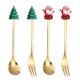 thumbnail image 3 of Fiudx Juego de Cucharas Navideñas de Acero Inoxidable, Diseño Festivo, Vajilla de 4 Piezas, Colgantes de Botas, Ciervos, Árboles y Coronas, Perfecto para Fiestas y Reuniones Familiares, Caja Lista pa, 3 of 7
