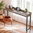 thumbnail image 6 of Mobile Overbed Table Queen Size, Heavy-Duty Bed Desk with Lockable 360° Wheels, Wide Wood Tabletop & Heightened Baffle, Ideal for Home & Hospital Nursing Use, 6 of 12