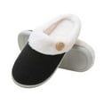 thumbnail image 2 of Anuirheih Women's Memory Foam Slippers, Comfort Plush Fleece Lined House Shoes for Indoor Outdoor(Black), 2 of 4