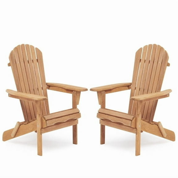 Wood Lounge Patio Chair for Garden Outdoor Wooden Folding Adirondack Chair Set of 2 Solid Cedar Wood Lounge Patio Chair for Garden, Lawn, Backyard