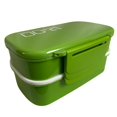 thumbnail image 2 of Bento Double Layer Rectangular Insulated Plastic Microwave Lunch Box, 2 of 5