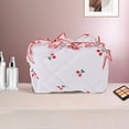 thumbnail image 5 of Unique Bargains 1 Pc Lady Portable Make Up Organizer Case for Travel White Red Polyester, 5 of 5