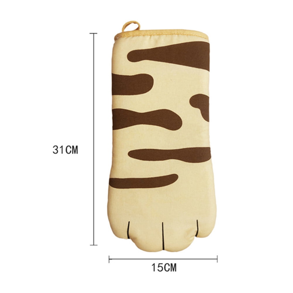 Cat Oven Mitts (One Pair) - Cat Kitchen Baking Gloves Oven Mits - Cat