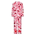 thumbnail image 4 of SDNall Valentine's Day Pajama Set for Women, Printed Long Sleeve Top and Cropped Pants with Pockets, Casual Loungewear for Home, Sports, or Sleep, 4 of 6