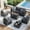 Gray, variant on Aoxun 8 Piece Patio Furniture Set with 44” Fire Pit Table Wicker Rattan Patio Sectional Sofa Set Outdoor Seating Furniture with Thickened Cushion, Black