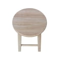 thumbnail image 4 of Taburete IC International Concepts con tapa redonda de madera maciza de 18 pulgadas, 4 of 5