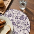 thumbnail image 3 of Purple Spring Floral Round 13 Inch Placemats Set of 8, Summer Botanical Farmhouse HeatResistant Non Slip Place Mats for Dining Table, Wipeable Braided Kitchen Table Mats for Housewarming, 3 of 9