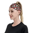 thumbnail image 6 of Yiaed Skull and Roses Print Sports Headbands,Moisture Wicking Workout Headband, Sweatband Headbands for Running,Cycling for Women and Men, 6 of 8