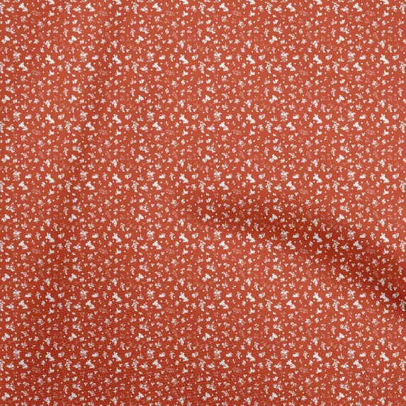 oneOone Viscose Chiffon Red Fabric Floral Fabric For Sewing Printed Craft Fabric By The Yard 42 Inch Wide