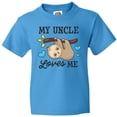 thumbnail image 3 of Inktastic My Uncle Loves Me with Sloth and Hearts Youth T-Shirt, 3 of 5