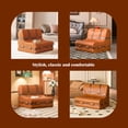 thumbnail image 6 of Rounuo Retro Bean Bag Chair with Western Cowboy Belt, Accent Chair Floor Sofa Mid Century Chaise Lounge Chair Floor Couch for Adults Modern Couch for Living Room Indoor Spaces, Micro Fabric, 6 of 6