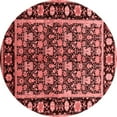thumbnail image 1 of Ahgly Company Indoor Round Oriental Red Traditional Area Rugs, 5' Round, 1 of 4