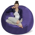 thumbnail image 6 of Sofa Sack Bean Bag Chair, Memory Foam Lounger with Microsuede Cover, Kids, Adults, 5 ft, Purple, 6 of 6