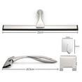 Glass Wiper Set Stainless Steel Glass Toilet Stone with Handle Glass