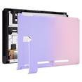 thumbnail image 5 of eXtremeRate Soft Touch Grip Gradient Pink Violet Console Back Plate DIY Replacement Housing Shell Case for Nintendo Switch Console with Kickstand – JoyCon Shell NOT Included, 5 of 7