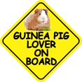 thumbnail image 4 of 6in x 6in Guinea Pig Lover On Board Sticker, 4 of 4