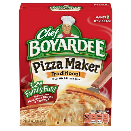 Chef Boyardee Cheese Pizza Maker, Crust Mix and Pizza Sauce Meal Kit, 31.85 oz.